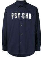 Undercover chemise à imprimé Psycho - Bleu