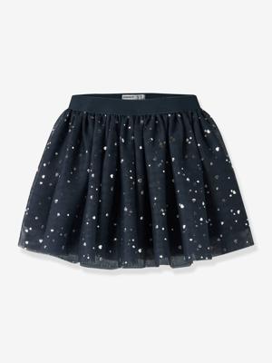 Rok van tule met hartjes voor meisjes NAME IT (gerecycled polyester) marineblauw