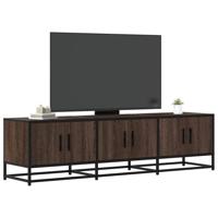 Tv-meubel 150x35x41 cm bewerkt hout metaal bruin eikenkleur