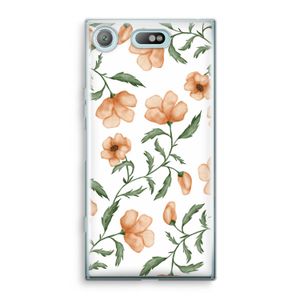 Peachy flowers: Sony Xperia XZ1 Compact Transparant Hoesje