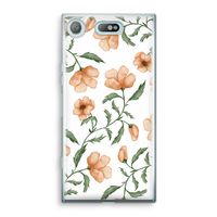 Peachy flowers: Sony Xperia XZ1 Compact Transparant Hoesje - thumbnail