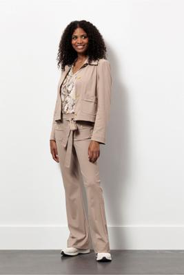 Soho flair bonded trousers - latte - 13437