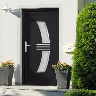 Voordeur 108x208 cm PVC antracietkleurig