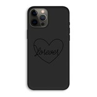 Forever heart black: iPhone 12 Pro Max Biologisch afbreekbaar hoesje