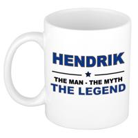 Hendrik cadeau mok - man myth legend - naam koffiemok - 300 ml - collega - vaderdag