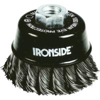 IRONSIDE 243006 Komborstel staal Ø 80 mm, voor haakse slijper, gevlochten draad, met schroefdraadaansluiting M14, draaddikte 0,50 mm 1 stuk(s)