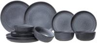 Cosy & Trendy Serviesset Kentucky Grey - 12-delig / 4 personen - 4 dinerborden, 4 ontbijtborden en 4 kommen