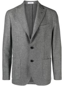 Boglioli blazer en velours à simple boutonnage - Gris