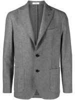 Boglioli blazer en velours à simple boutonnage - Gris - thumbnail