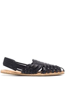 Saint Laurent espadrilles à design tressé - Noir