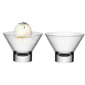 IJs/sorbet coupes op voet - set 2x - glas - 370 ml