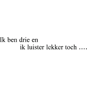 Ik ben drie - Muursticker