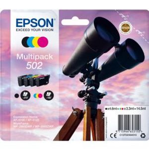 Epson 502 3.3ml 4.6ml 210pagina's 165pagina's Zwart, Cyaan, Magenta, Geel inktcartridge