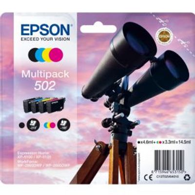 Epson 502 3.3ml 4.6ml 210pagina's 165pagina's Zwart, Cyaan, Magenta, Geel inktcartridge