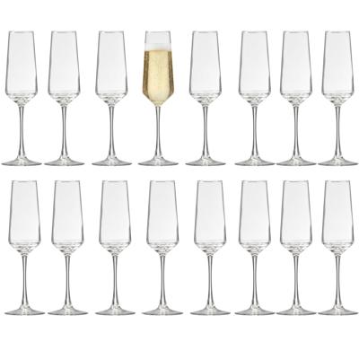 Vivalto Champagneglazen Luxe - 16x stuks - prosecco / *cava glazen - 220 ml