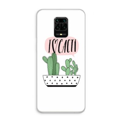 I love cacti: Xiaomi Redmi Note 10 Lite Transparant Hoesje