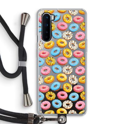 Pink donuts: OnePlus Nord Transparant Hoesje met koord