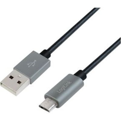 LogiLink CU0132 USB-kabel 1 m USB A (m) to Micro-USB 2.0 (m) grijs