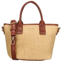 Charm London Rieten Handtas/Schoudertas S Cadorna Cognac
