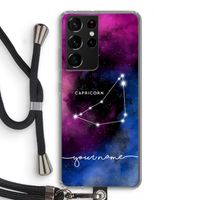 Sterrenbeeld - Donker: Samsung Galaxy S21 Ultra Transparant Hoesje met koord