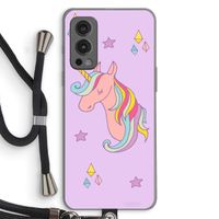 Roze eenhoorn: OnePlus Nord 2 5G Transparant Hoesje met koord