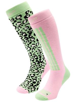 Poederbaas Skisokken Dames 2-pack Avocado-35/38