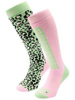 Poederbaas Skisokken Dames 2-pack Avocado-35/38