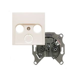 Berker S1 cai contactdoos EDC1000 met inzetplaat polarwit mat