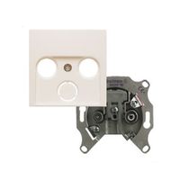 Berker S1 cai contactdoos EDC1000 met inzetplaat polarwit mat