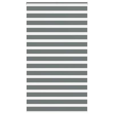 Zebra rolgordijn 125x200 cm stofbreedte 120,9 cm donkergrijs