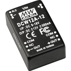MW Mean Well DCW12C-05 DC/DC-converter 12 W Aantal uitgangen: 2 x Inhoud 1 stuk(s)