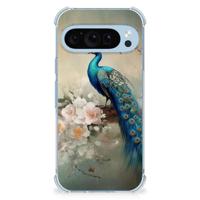 Case Anti-shock voor Google Pixel 9 | 9 Pro Vintage Pauwen