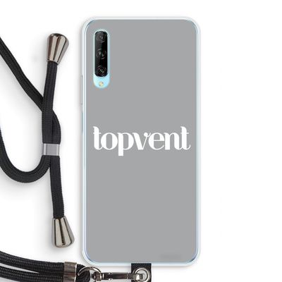 Topvent Grijs Wit: Huawei P Smart Pro Transparant Hoesje met koord