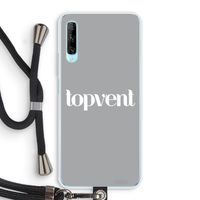 Topvent Grijs Wit: Huawei P Smart Pro Transparant Hoesje met koord