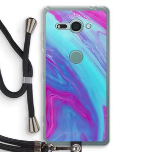 Zweverige regenboog: Sony Xperia XZ2 Compact Transparant Hoesje met koord