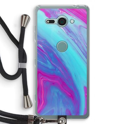 Zweverige regenboog: Sony Xperia XZ2 Compact Transparant Hoesje met koord