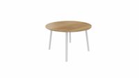 Tafel 9311 rond - 120 cm. - Wit - Toscaans noten - Wit - thumbnail