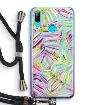 Tropical Palms Blue: Huawei P Smart (2019) Transparant Hoesje met koord