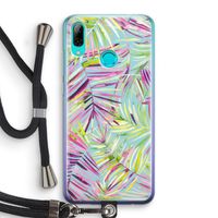 Tropical Palms Blue: Huawei P Smart (2019) Transparant Hoesje met koord