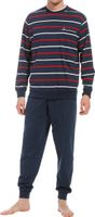 Robson pyjama met boorden blauw
