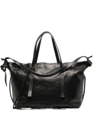 Boris Bidjan Saberi grand sac cabas à détail de laçage - Noir