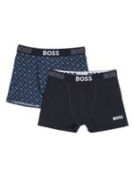 BOSS Kidswear lot de boxers en coton à logo - Bleu