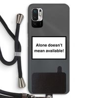 Alone: Xiaomi Redmi Note 10 5G Transparant Hoesje met koord