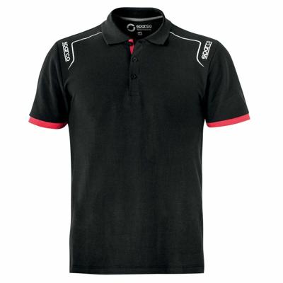 Polo met Korte Mouwen Sparco TECH STRETCH Zwart XXL