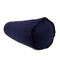 Yogi & Yogini Yoga Bolster Blauw Rond Katoen - Effen- 60 x 16 cm - thumbnail