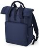 Atlantis BG118L Recycled Twin Handle Roll-Top Laptop Backpack - Navy-Dusk - 30 x 44 x 14 cm - thumbnail