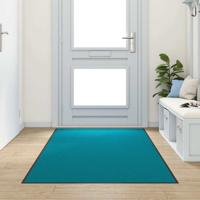 Deurmat Cyaan en Zwart 120 x 250 cm Polyamide en PVC