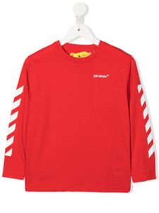 Off-White Kids sweat en coton à logo imprimé - Rouge