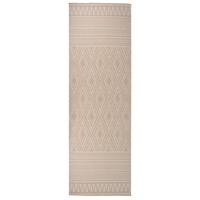 VidaXL Buitenkleed met patroon platgeweven 80x250 cm bruin