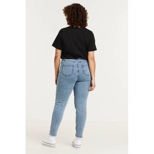 PIECES Curve high waist mom jeans PCKESIA light denim